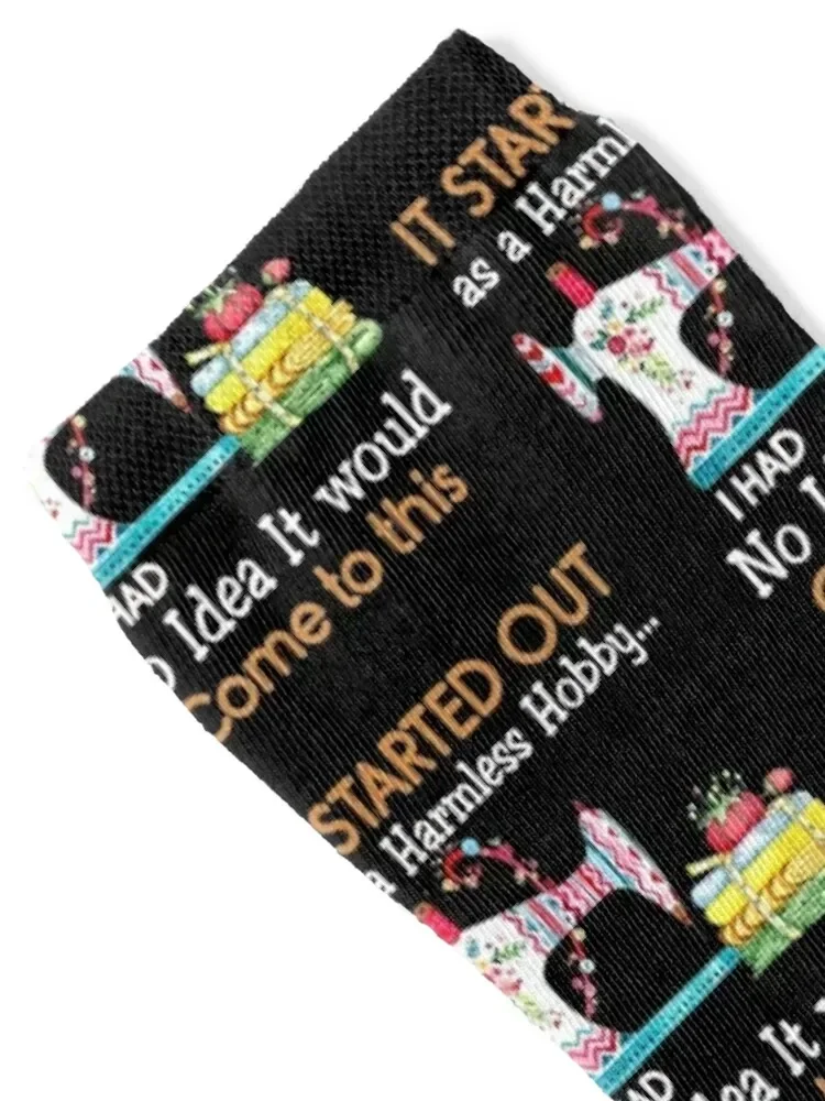 It Started Out As a Harmless Hobby Sewing Funny Socks sports and leisure Sports basketball Socks Men Women's