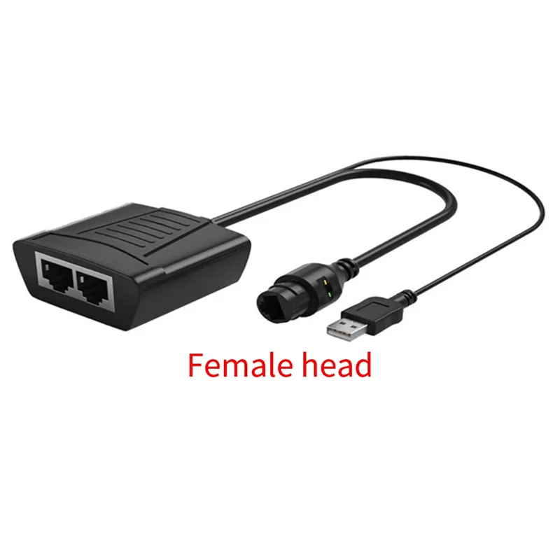 

Qy-RJ45 Splitter 1 To 2 Ethernet Adapter Compatible Cat5 Cat5e Network Cable Extender For Router Laptop Easy Install (Female)