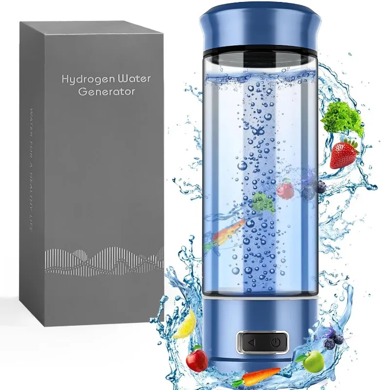 400ml Portable Hydrogen Water Bottle SPE PEM Hydrogen Rich Water Generator Smart Water Cup For Daily Health Drinking