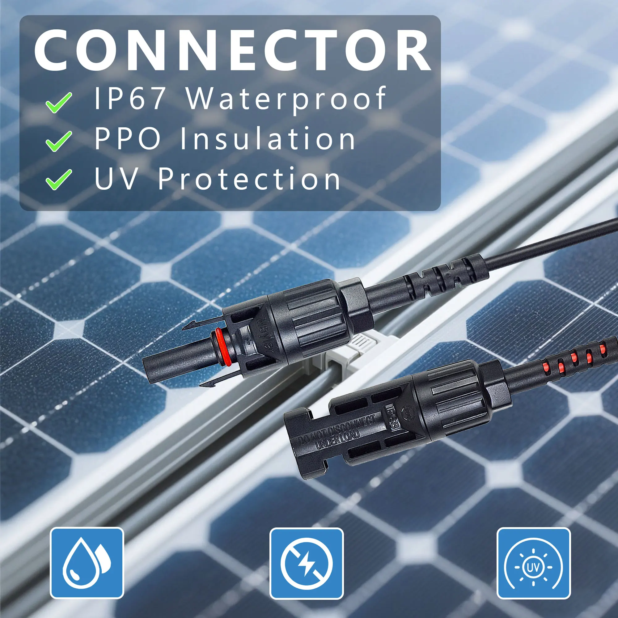 ZIBOO Solar Test Cables Wires 1000V/20A for Photovoltaic Solar Panel System,PVLEAD1 Solar 4mm Test Lead Set.