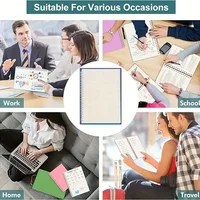 A5 Grid Spiral Notebook with Elastic Band, 160 Pages Square Coil Sketch Book, Drawing Draft Agenda Writing Pads for Office 6