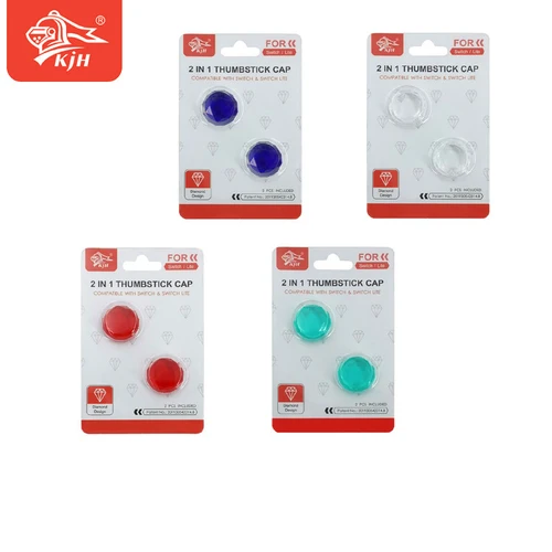 Imagen 2 del producto Tapas de empuñaduras para pulgar switch lite, sombrero basculante de diamante acrílico para funda nintendo switch NS oled, accesorios, 2 uds.