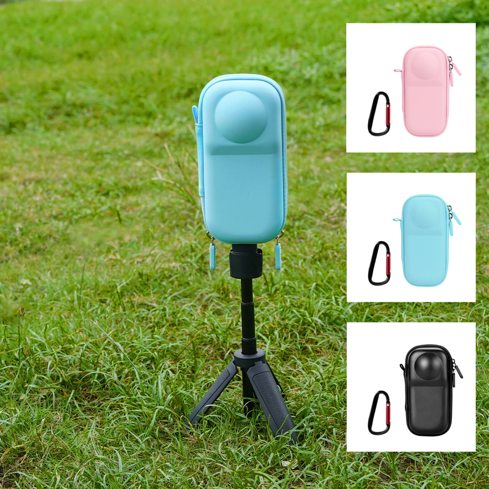 Tas Jinjing Mini untuk Insta360 X5 Tas Penyimpanan Bagian Dalam Lembut Beludru Cangkang Pelindung Tahan Air untuk Aksesori Kait Insta 360 X5