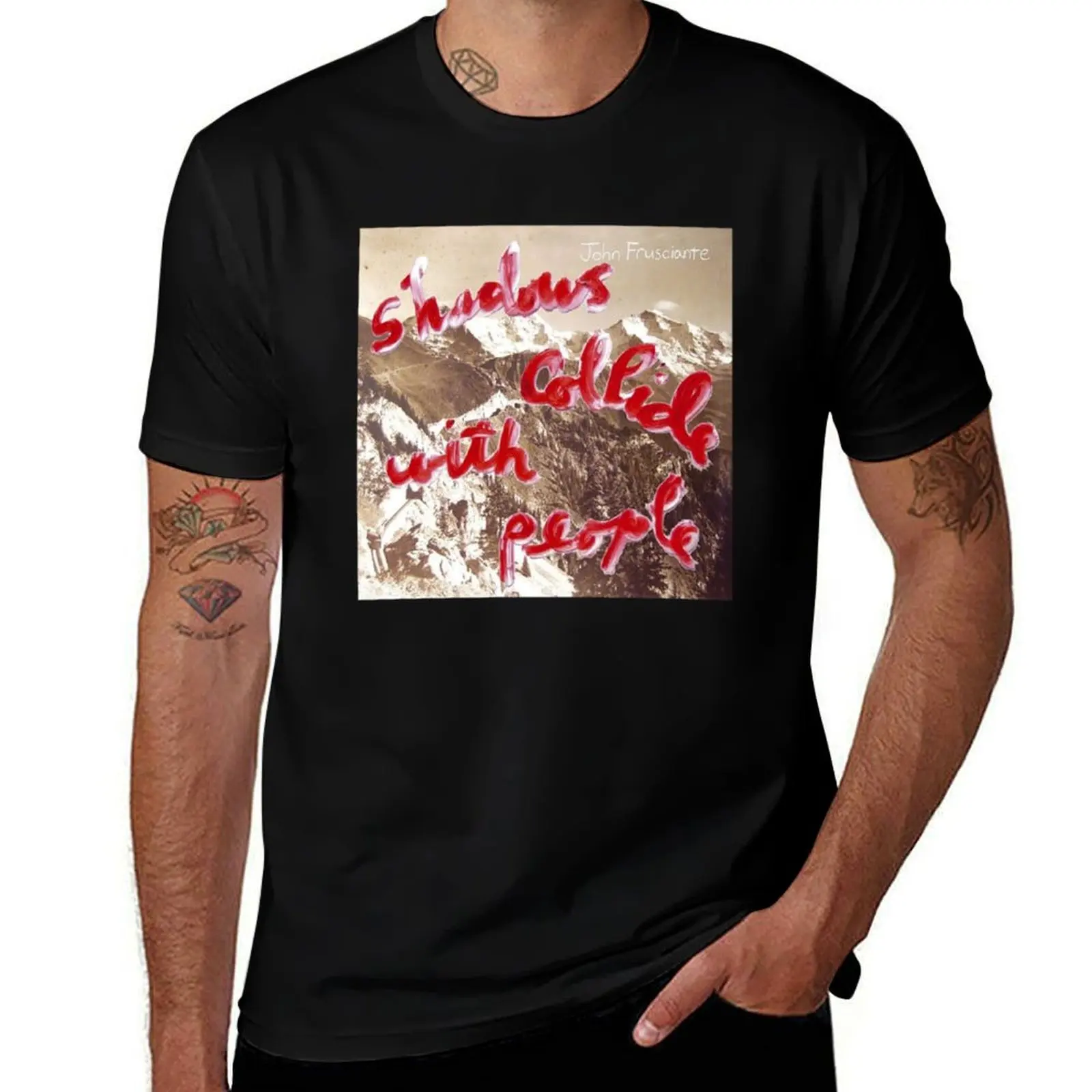 shadows collide with people T-Shirt t shirt men 100% cotton luxury brand T-Shirt