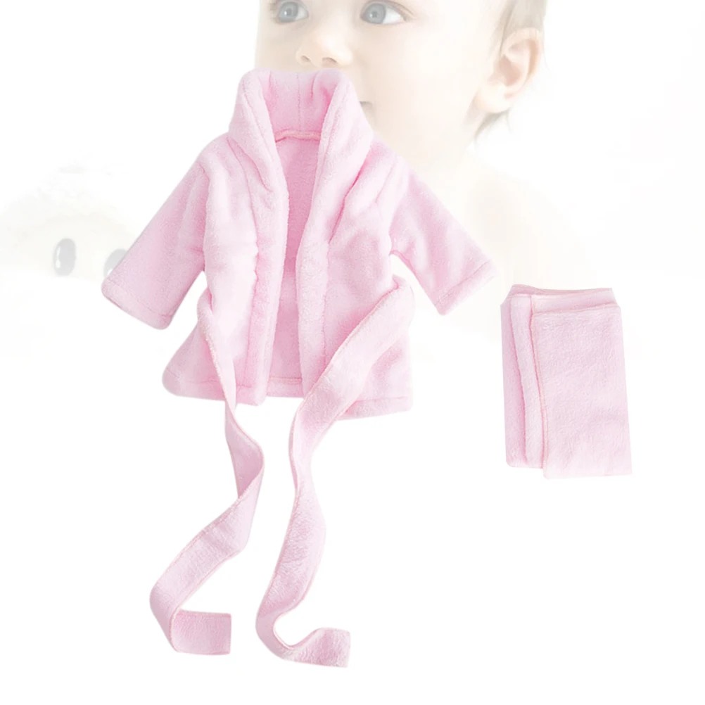 

Cotton Bathrobe Newborn Thickened Pure Comfortable For 0-1 Month Pink Infant Bathing Suits Photo Garment Soft Durable