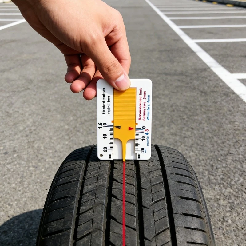 

1pcs Tyre Tread Depth Gauge Plastic Tire Tread Ruler 0-20MM Vernier Depth Caliper Tire Tread Depth Ruler Vernier Depth Gage