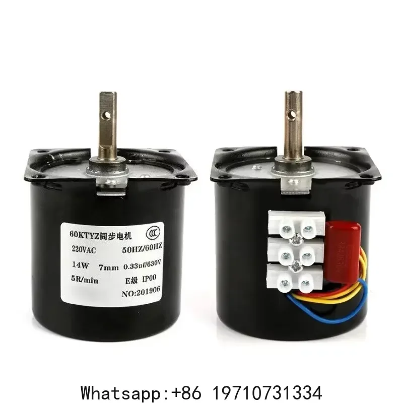 for 60KTYZ 220V AC 14W Permanent Magnet Synchronous Micro Gear Motor 50Hz Low Speed 2.5rpm High Torque Quiet Operation