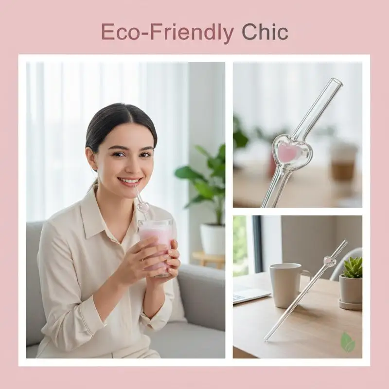 Heart  Reusable Drinking Straws Cute Straw For Festival Party Wedding Cocktail Bar Beachs