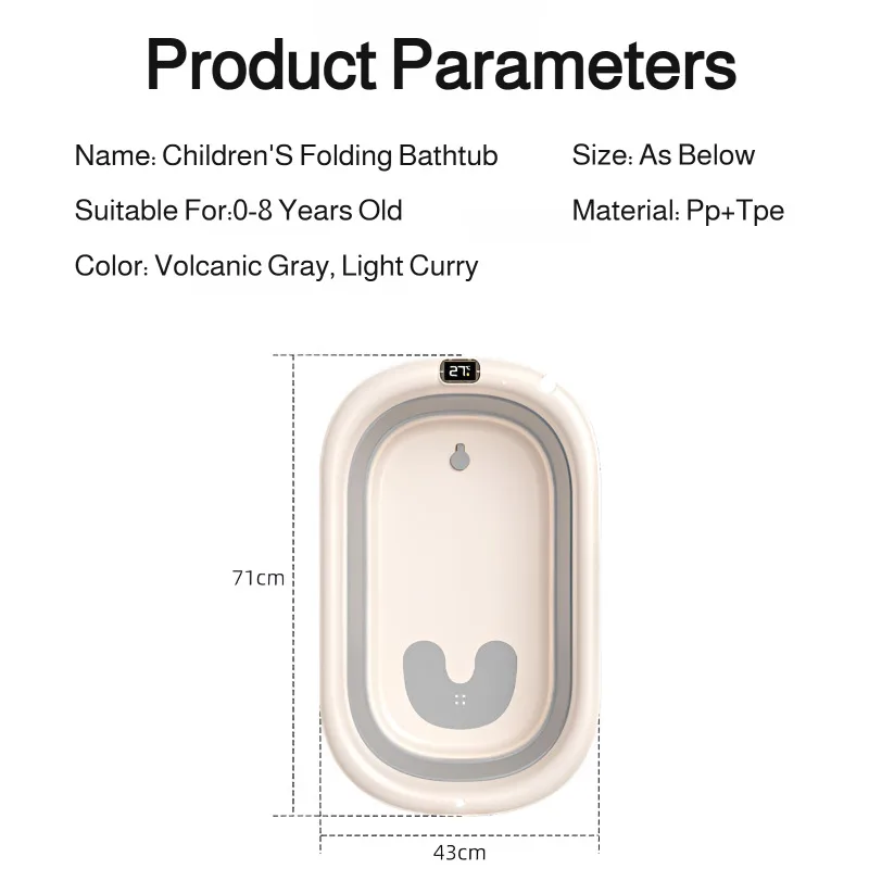 家庭用インテリジェント恒温大容量ベビー折りたたみ式浴槽、子供が座ることができます