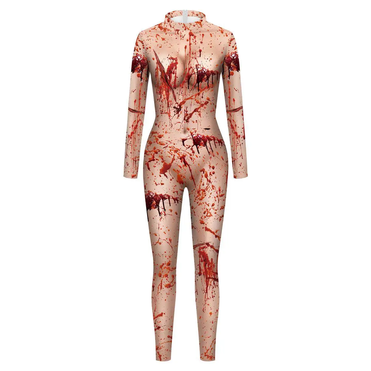 

2025 New Women's loween One-Piece Suit Bloodstain Digital Print Performance Tight Clothes Low Waist ort Pant Leggings