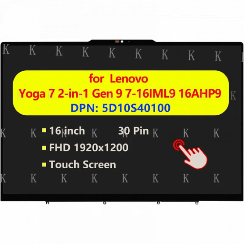 C    FHD For Lenovo Yoga 7 2-in-1 Gen 9 7-16IML9 16AHP9 16