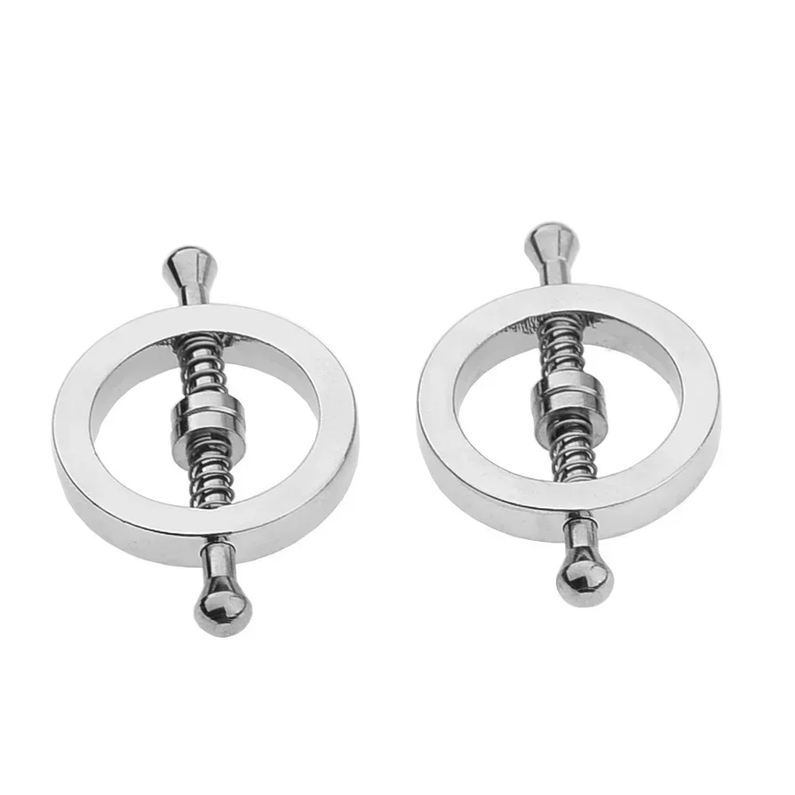 Stainless Steel Adjustable Nipple Clips  Erotic Nipple Stimulation, Breast Bondage Restraint, BDSM Fetish Toy for Women Couples