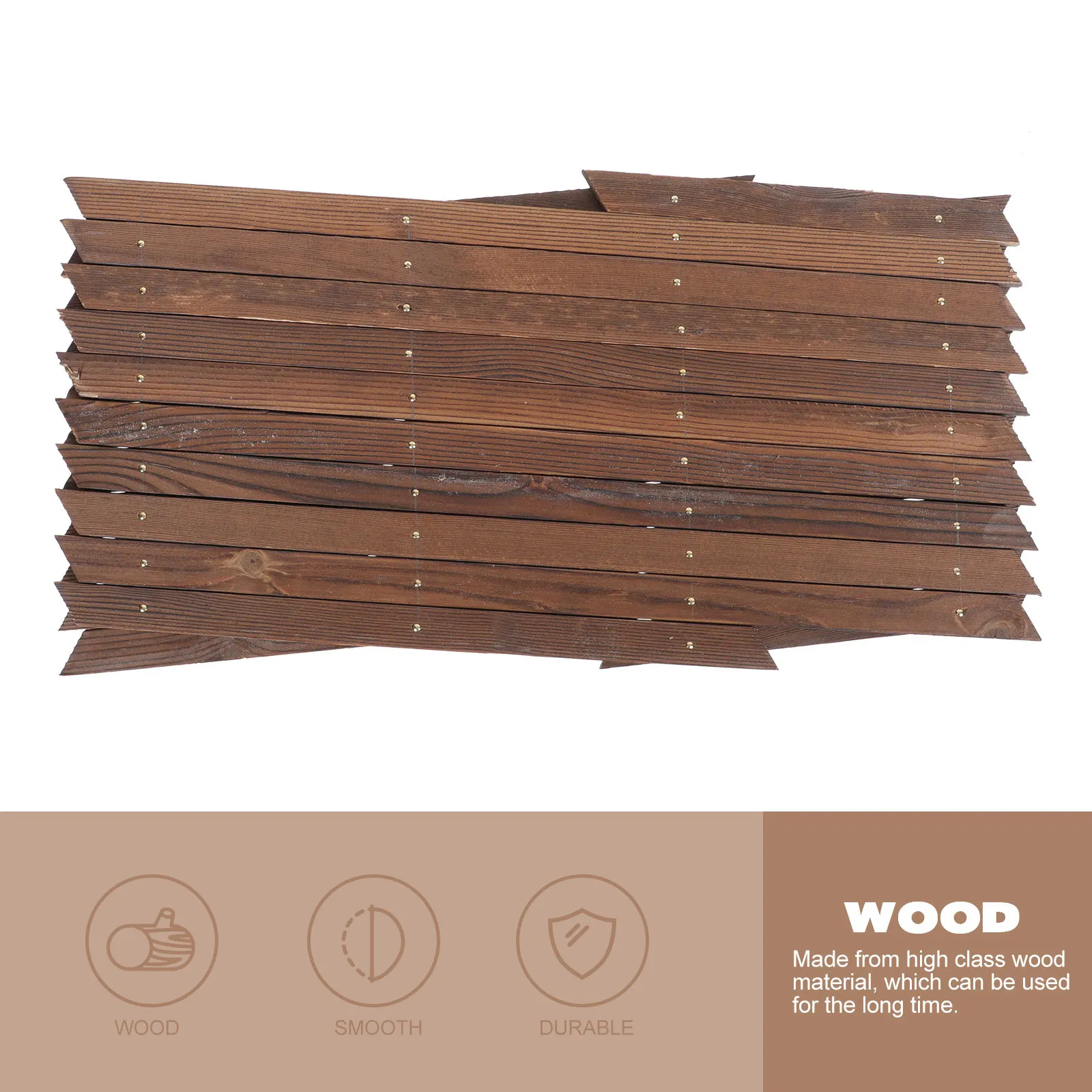 

1pcs Wooden Panel Garden Edging Decorative Landscape Yard Fence Outdoor Gardening Fence For Courtyard Partition