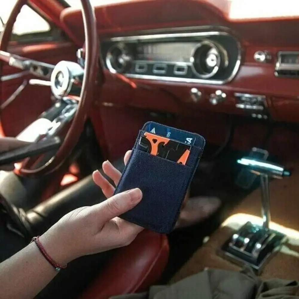 Dompet ponsel kartu portabel hitam, Aksesori Meja dapat dilepas dapat dilipat, kartu lipat, dudukan ponsel plastik