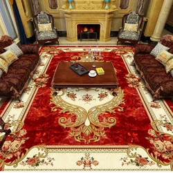 Alfombras de estilo europeo de gran tamaño para el hogar, alfombra decorativa para sala de estar, alfombrilla antideslizante lavable para cama y habitación