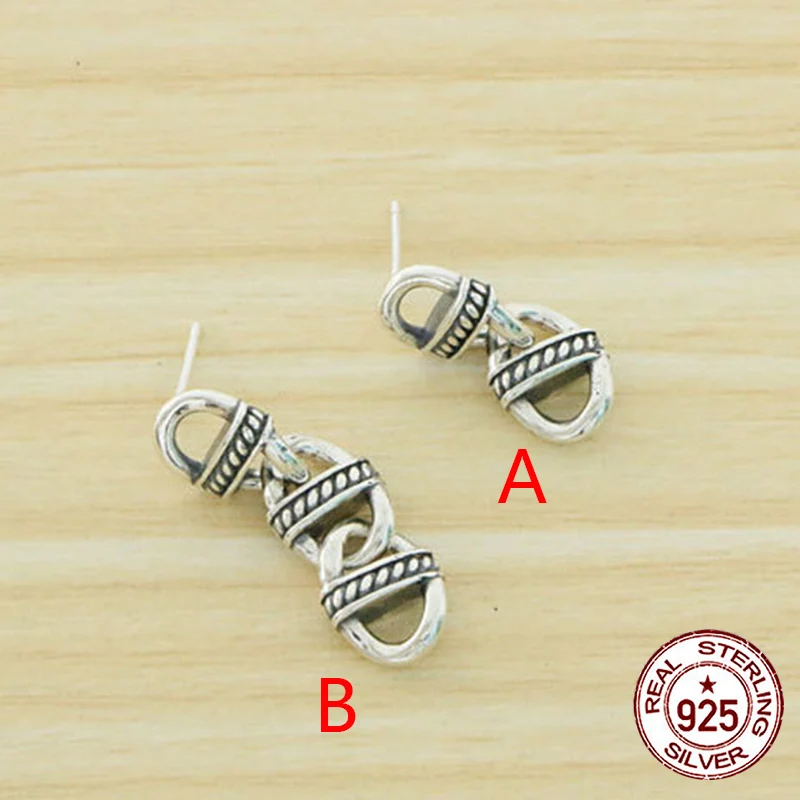 S925 pure silver ear nail temperament, beautiful and niche jewelry  Pig Nose Punk Style Versatile Earrings