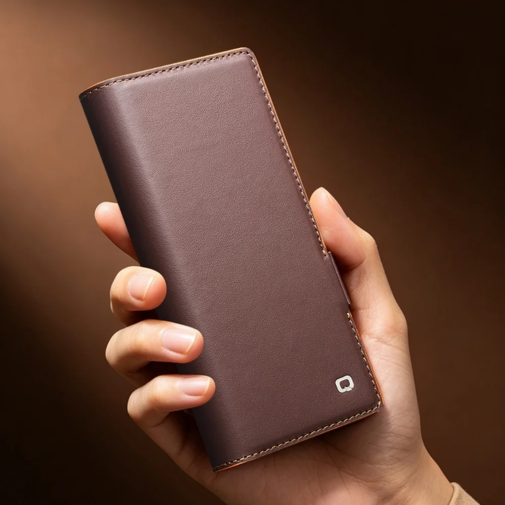 For Samsung Galaxy Z Fold8 Fold 8 Ultra Genuine Cowhide Leather Magnetic Flip Case Business Luxury Wallet Cover For ZFold8 Ultra