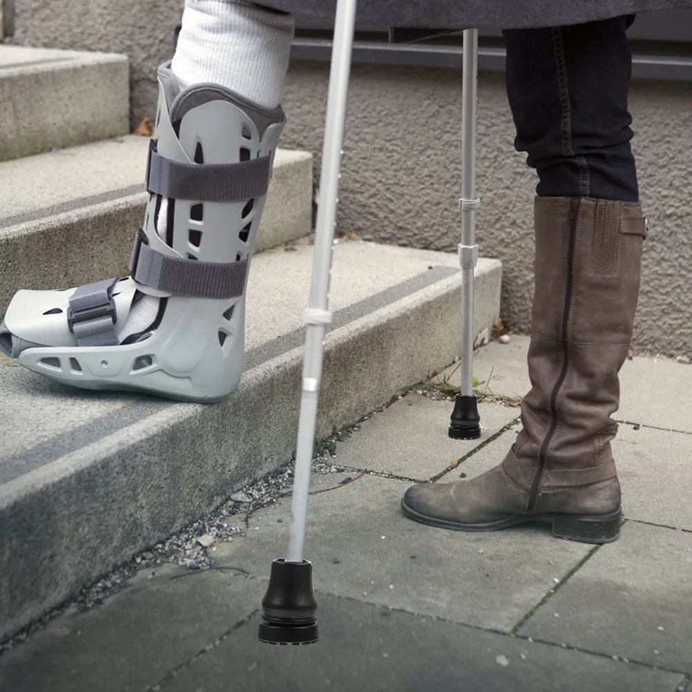 

4Pcs Crutch Non- Wear-Resistant Cane Replacement Covers Anti-Skid Walking Stick Pole Ends Walking Pole Tips