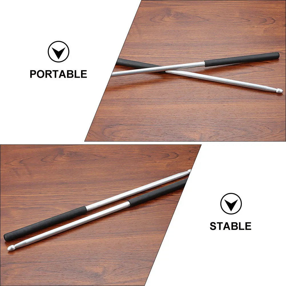 

1Pair Metal Drumsticks Sturdy Lightweight Drum Sticks for Practice Exercise Percussion Drumsticks Adults Drum Sticks