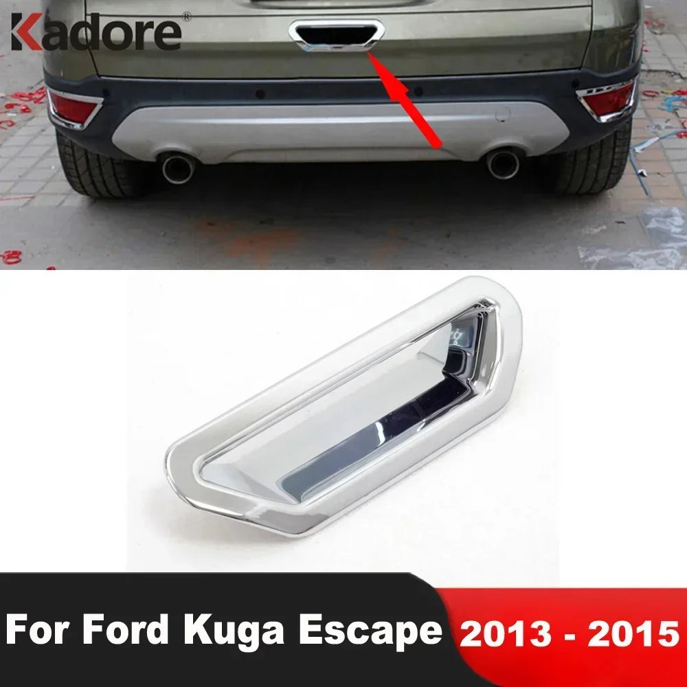 

For Ford Kuga Escape 2013 2014 2015 Chrome Car Rear Trunk Door Handle Bowl Cover Trim Molding Garnish Frame Accessories