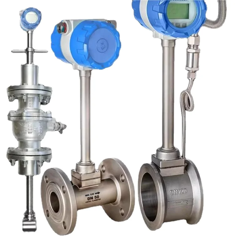 

Steam natural gas compressed air high precision flow meter gas flow meter liquid flange clamp-on vortex flow meter