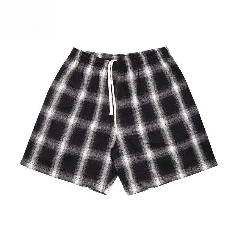 Black and White Checkered American Shorts Casual Men Women Loose and Versatile Trendy Couple Printed Quick Drying Shorts Moto