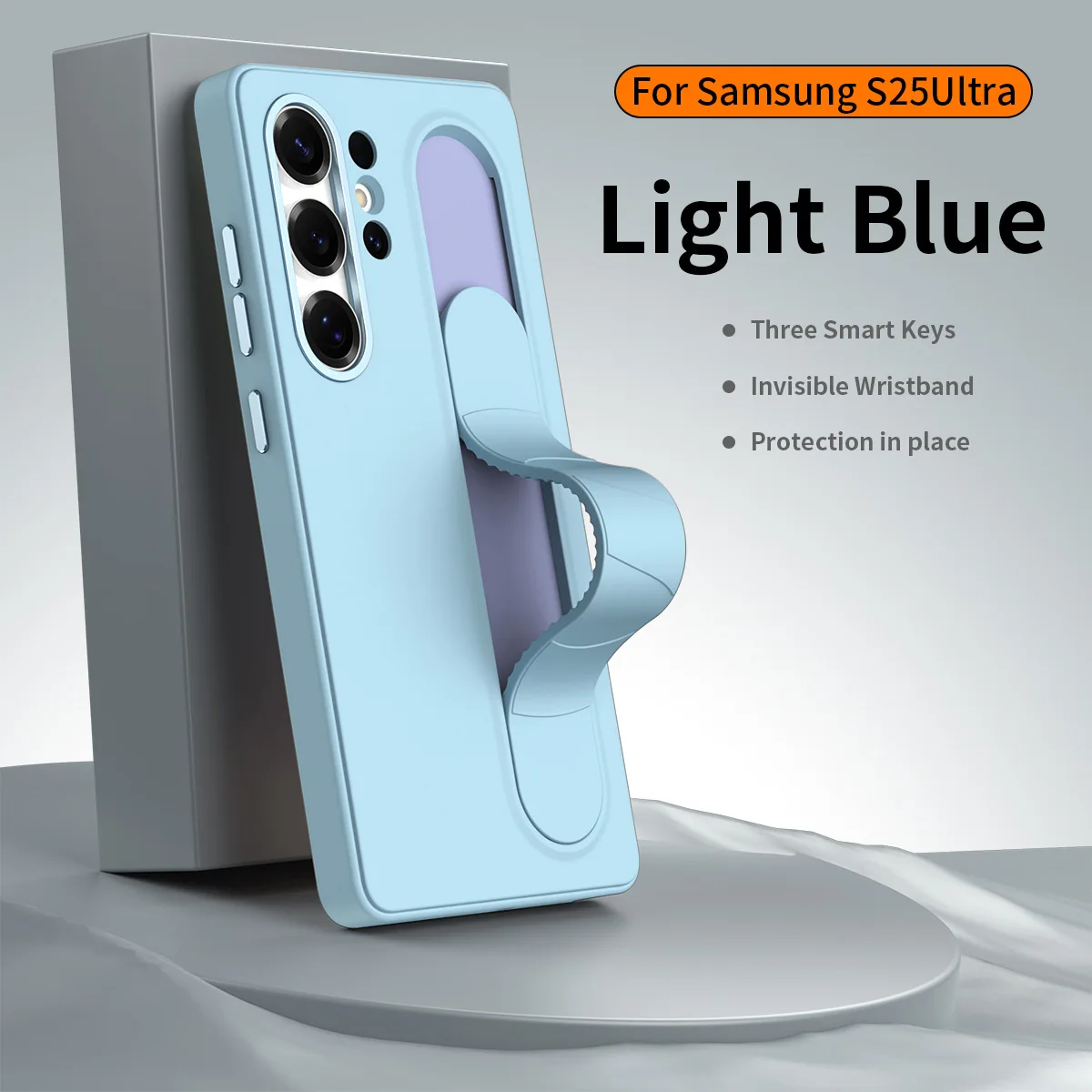 Étui de protection multifonctionnel en silicone intelligent de luxe pour Samsung Galaxy S26 S25 S24 S23 Ultra Plus, avec support de bracelet en TPU