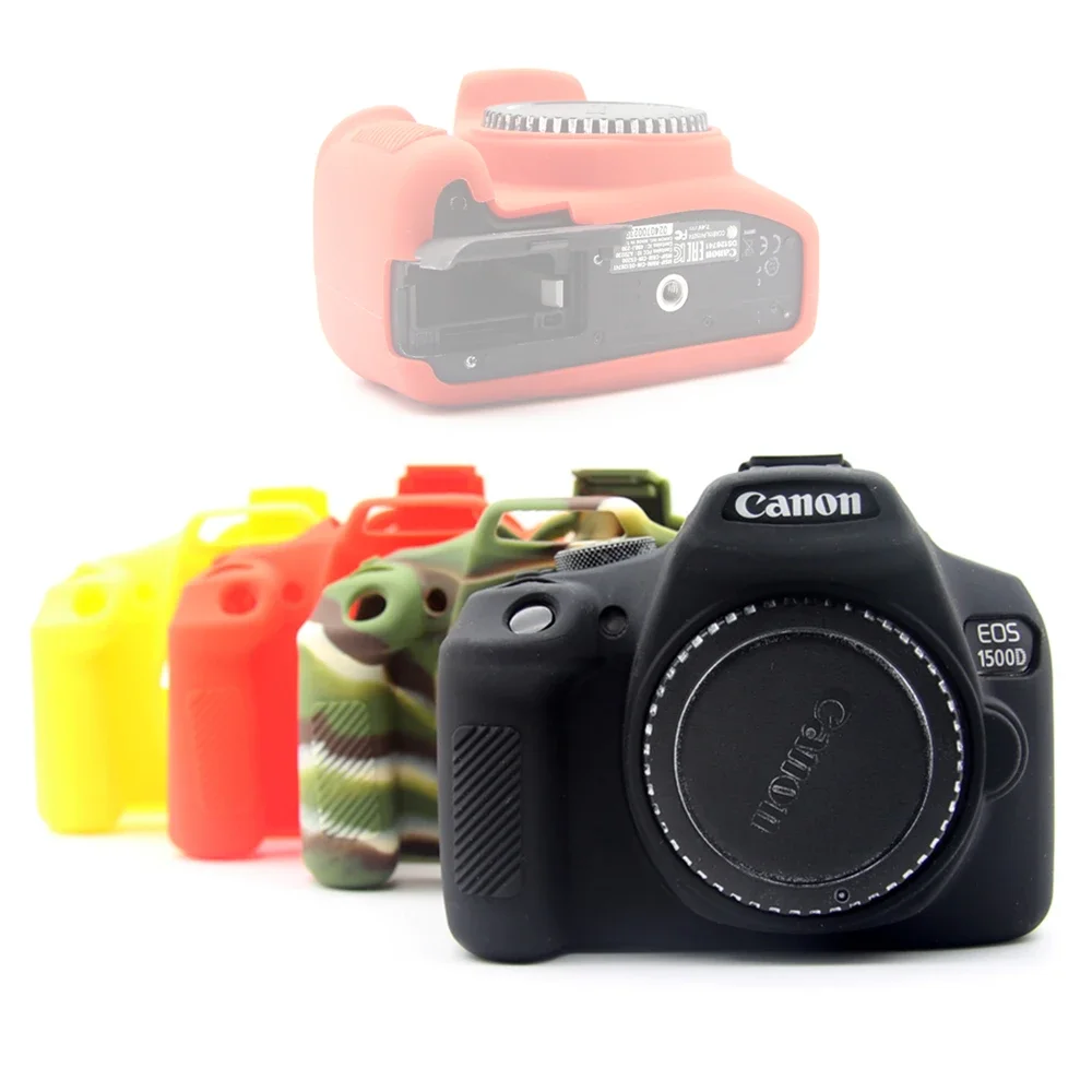 For Canon 1300D 1500D 2000D Rebel T6 T7 Kiss X80 X90 Rubber Silicon Case Soft Body Cover Protector Skin DSLR Camera