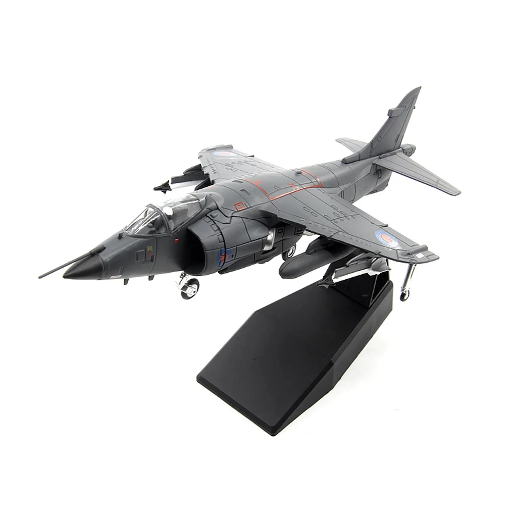 Avión de juguete de Metal fundido a presión Malvinas War Harrier Jump Fighter Jet, modelo de adorno, regalo de cumpleaños para niños, 1:72