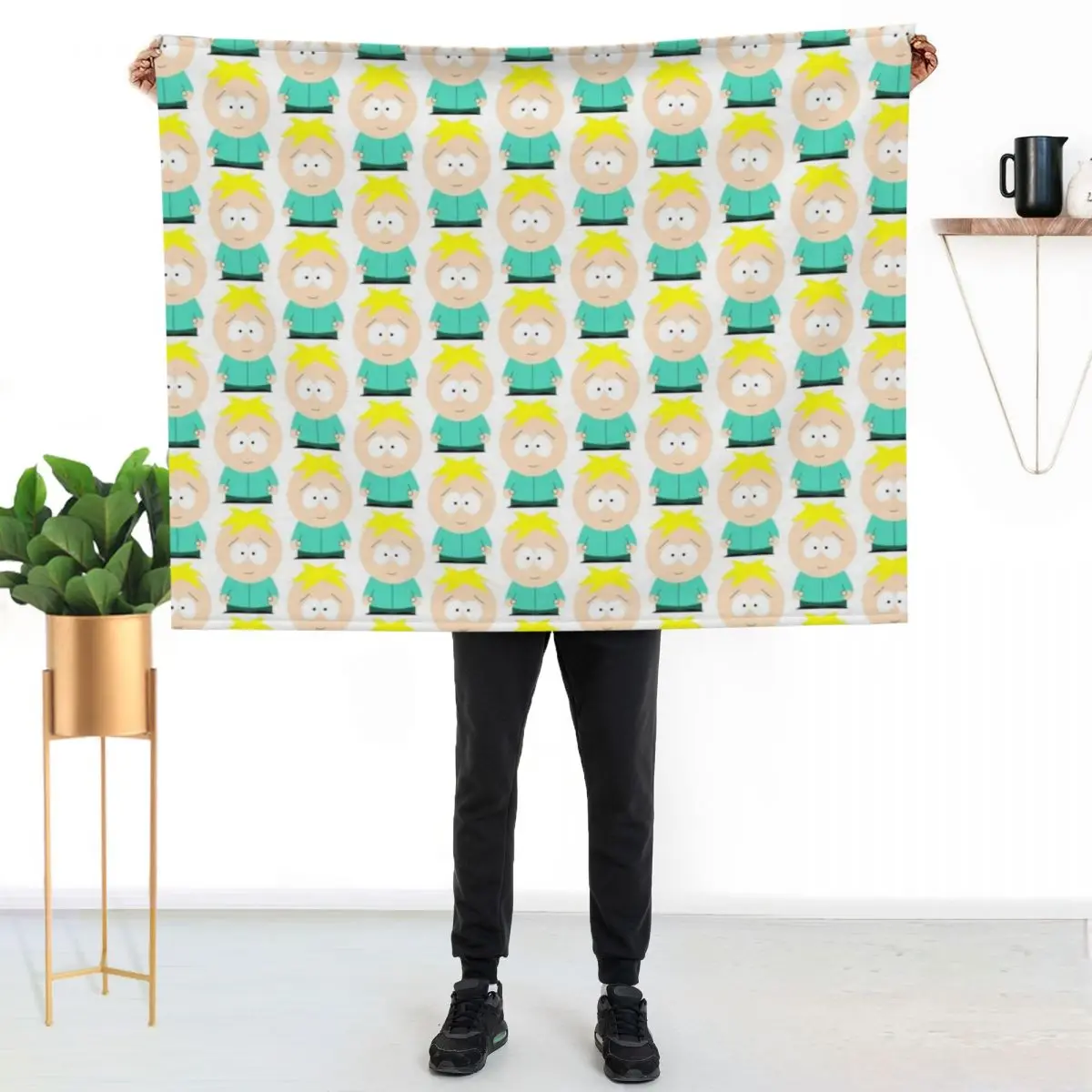 Butters Stotch - South Park Throw Blanket Travel Soft Plush Plaid funny gift Flannels Furrys Blankets