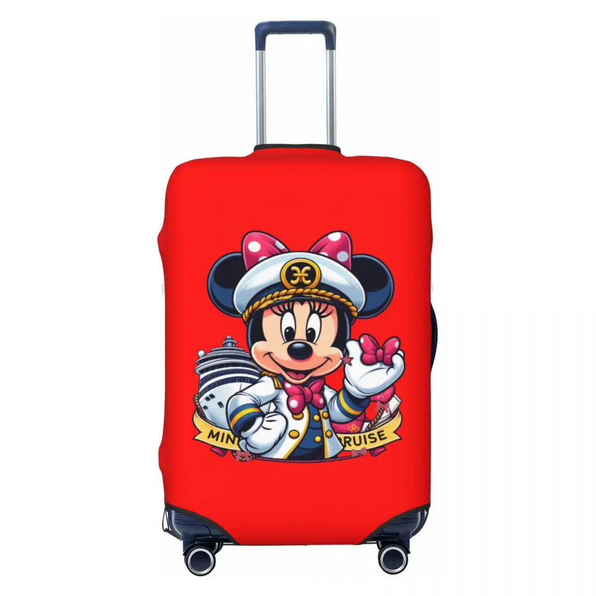 

Custom Mickey Mouse Crew Members Travel Luggage Cover Dust Proof Suitcase Cover Protector Fit 18-32 Inch