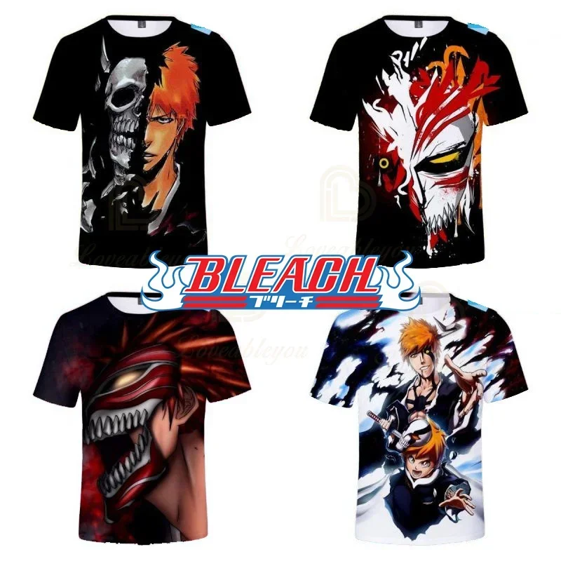 

Anime T-shirt BLEACH Kurosaki Ichigo Cosplay 3d Printed T-shirt Children's T-shirt Top Short-sleeved O-neck 3d Summer Clothing