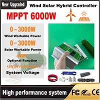 12V 24V 48V 4000W 6KW WIFI Wind Solar Hybrid Controller 160A 100A 80A Solar Panel Wind Turbine MPPT Battery Charging Regulator