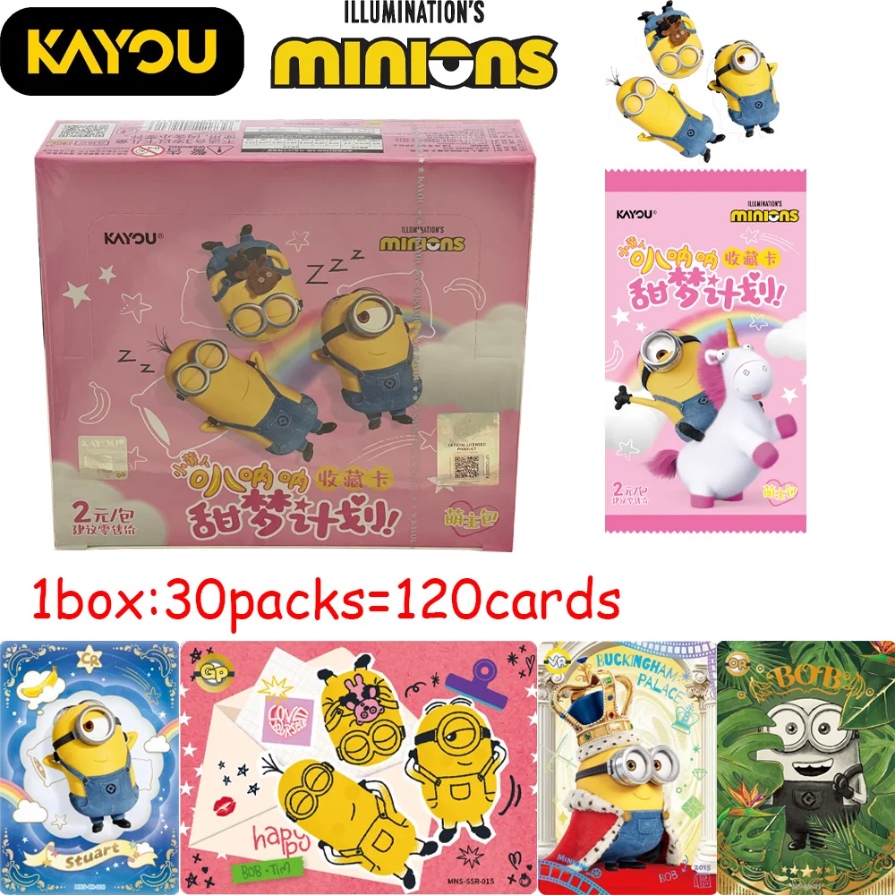 New KAYOU Minions Collectible Trading Cards Vol.2 Banana Sweet Dream Project Official Genuine Anime Merchandise Gift Toys