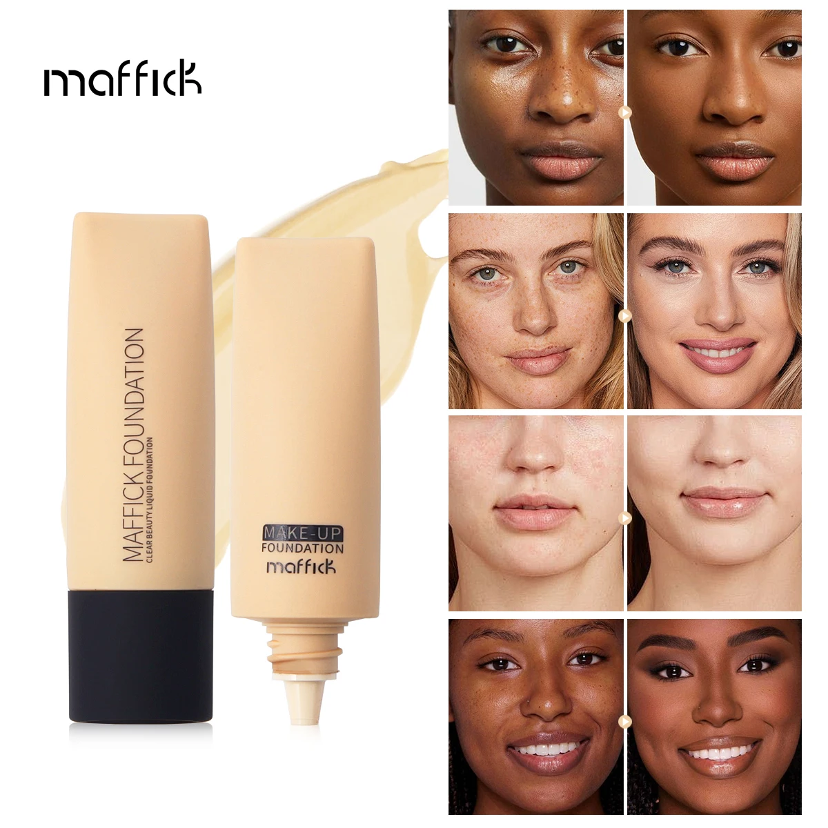 12 Kleuren Matte Vloeibare Foundation Efficiënte Waterdichte Zweetbestendige Concealer Crème Licht Dunne Delicate Vloeibare Foundation Make-Up