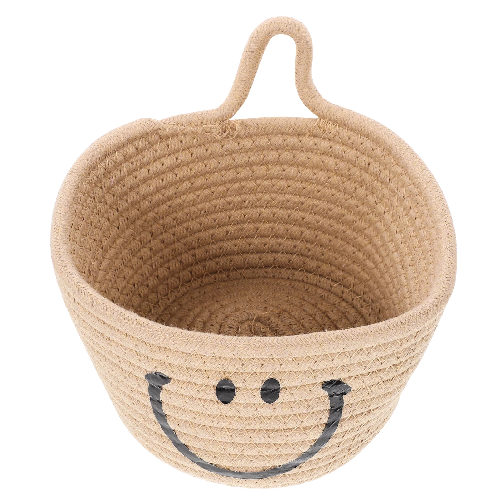 

Cotton Rope Hanging Storage Basket White Large Capacity Desktop ganizer Wall Basket Plant Holder Storage Solution