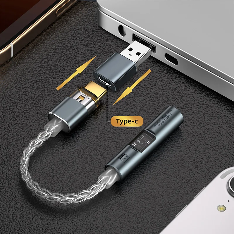 CCZ CM01 USD C to 3.5mm Audio Adapter 8 core Single Crystal Copper