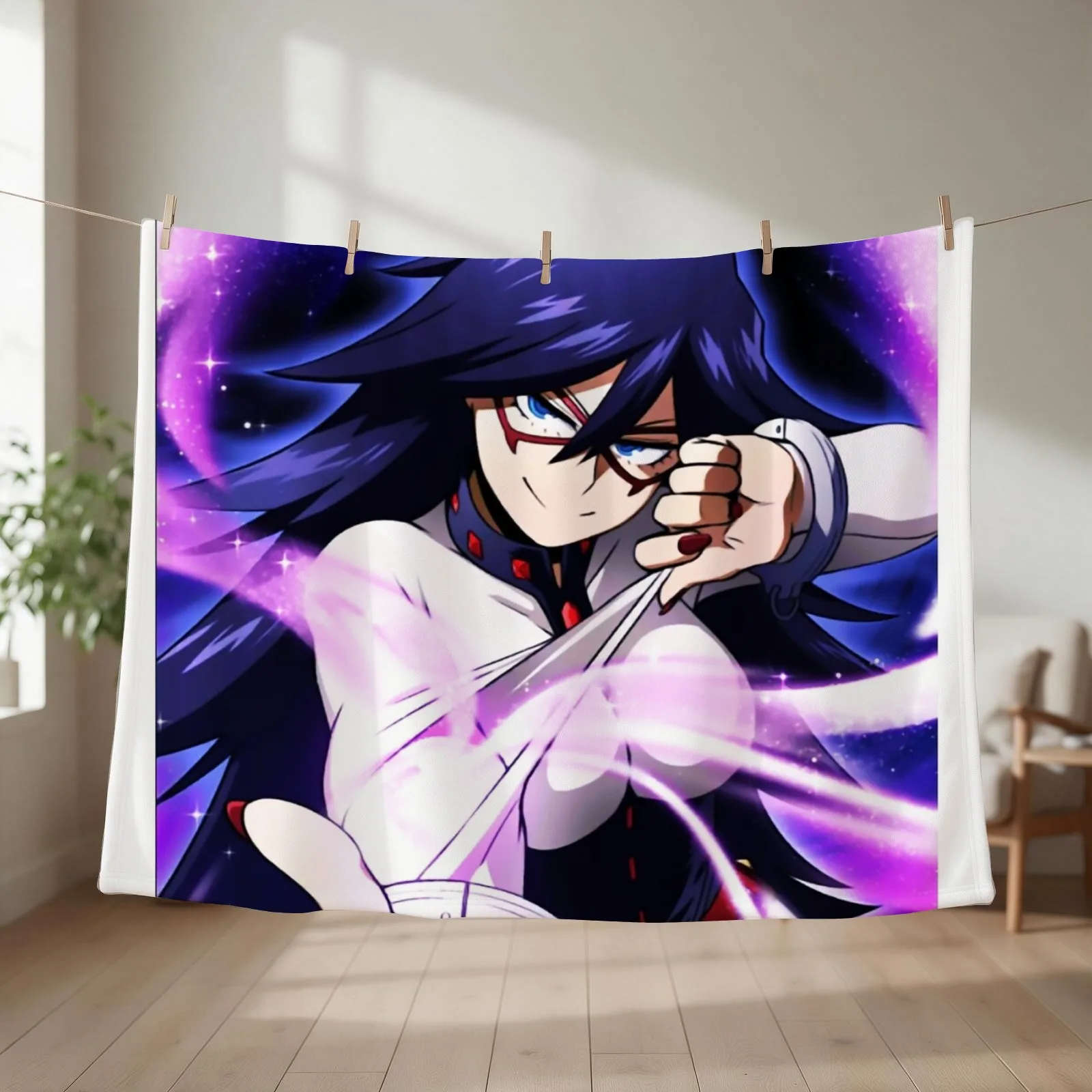 midnight Throw Blanket Large Hair Flannels anime Blankets