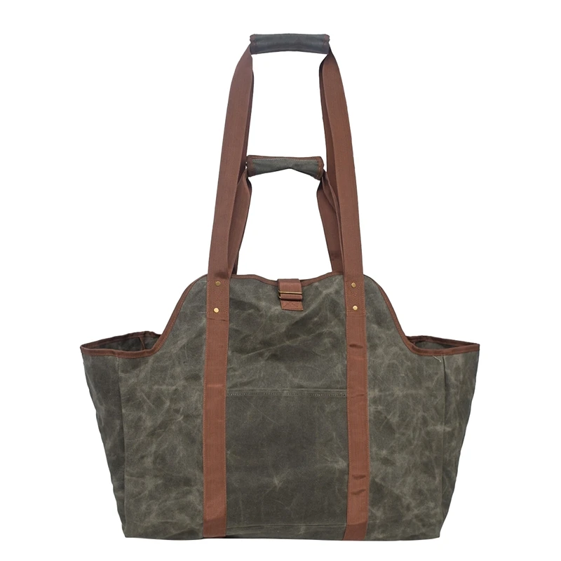 

Hot Super Size Canvas Firewood Wood Carrier Bag Log Camping Outdoor Holder Carry Storage Bag Wooden Canvas Bag Hand Bag