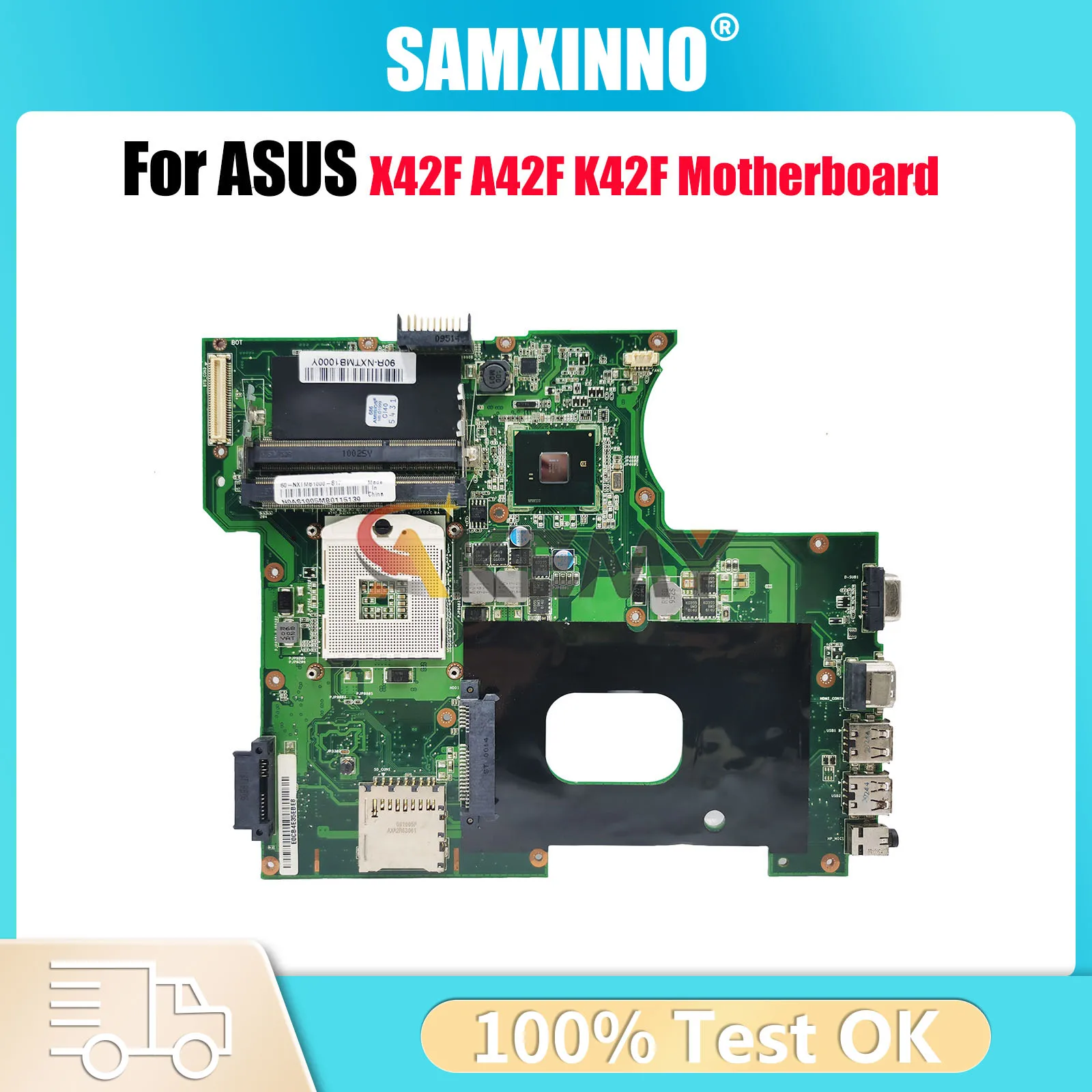 

Материнская плата для ноутбука K42F для ASUS K42F X42F A42F K42F Материнская плата для ноутбука Цей товар в наличии 100% тестирование ОК быстрая доставка