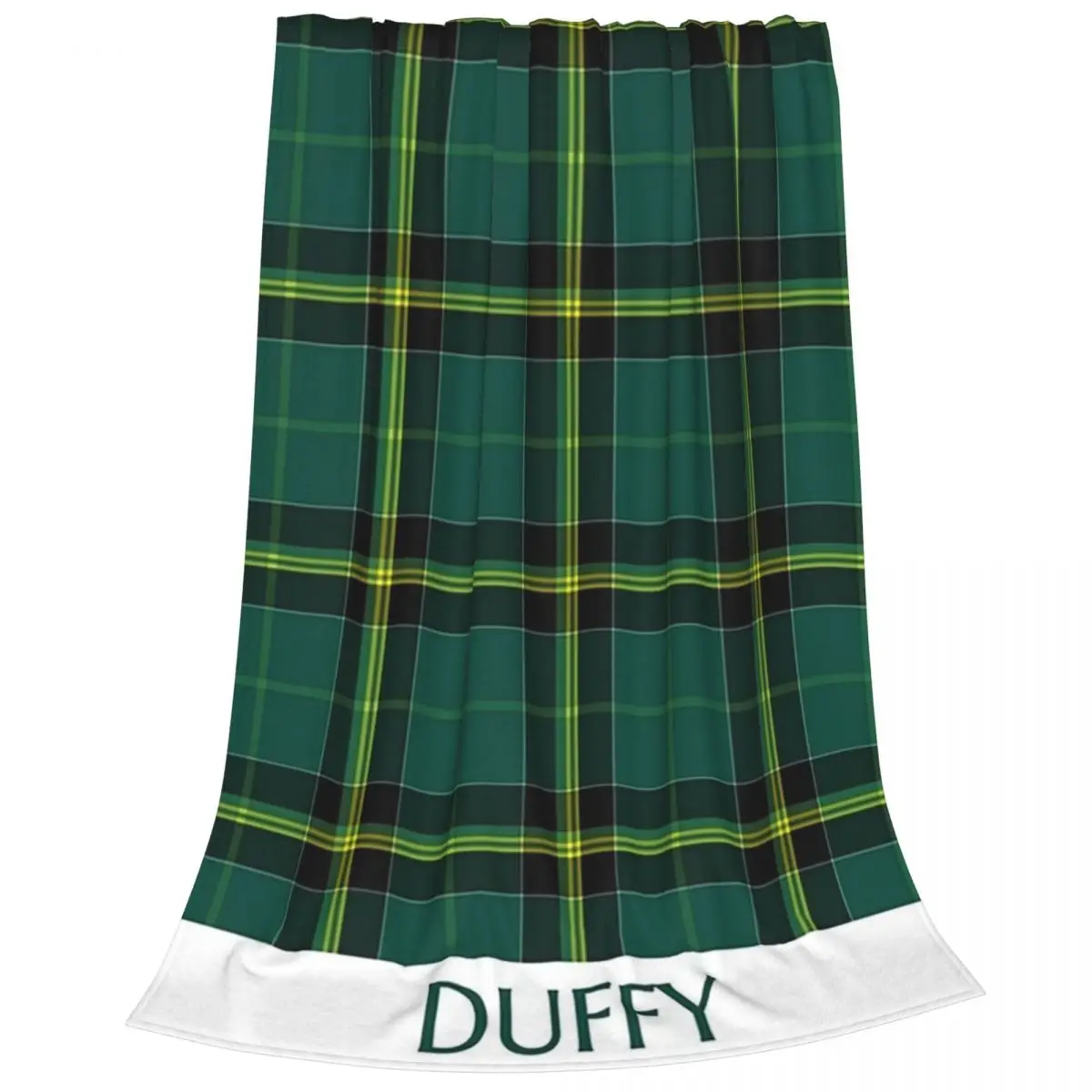 Duffy Tartan Pattern Green Irish Plaid Blankets Fleece Super Soft Sofa Throw Blankets For Home Bedroom Throws Bedspread Quilt