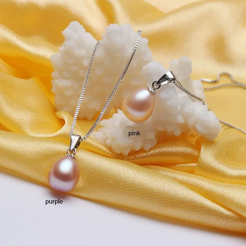 Dainashi Natural Freshwater Pearl Pendant Necklace Women Simple Fashion 925Sterling Silver High Jewelry Gift for Mother hot sale