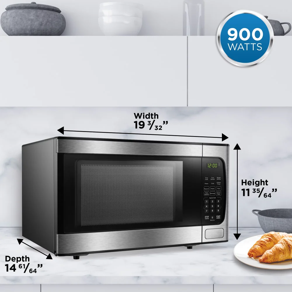 Danby, DBMW0920BBS, Fédération. 9 Cu. Micro-ondes, options de dégivrage automatique, 6 options de cuisson automatique questionAuto, option de verrouillage enfant/contrôle,.