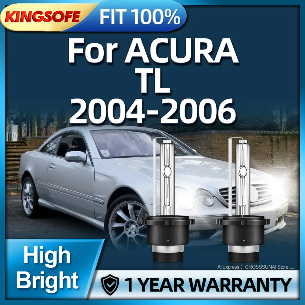 

2Pcs D2S Car Xenon Headlight 35W Powerful 3800LM High Bright HID Light Bulb 6000K White For ACURA TL 2004 2005 2006