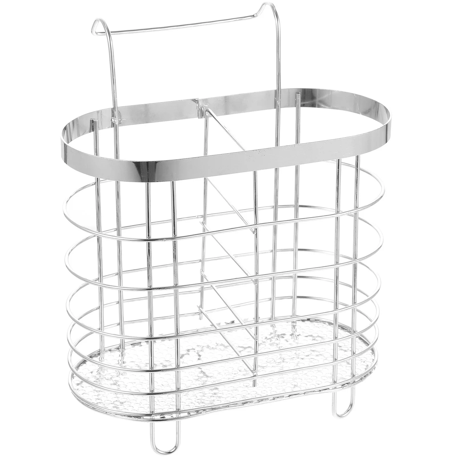 

1pc Chopstick Organizer Stainless Steel Cutlery Container With Drain Holes Kitchen Utensil Holder Silverware Drying Rack