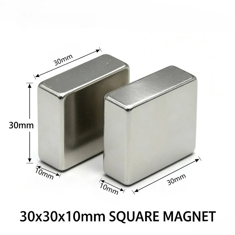 30x30x10mm N35 Quadrate Neodymium Block Magnet NdFeB Permanent Rare Earth Magnet for Engineering Workpiece Handmade Production