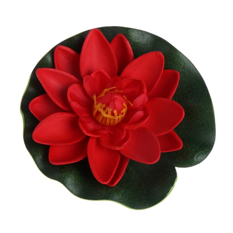 Flores flotantes artificiales, loto, lirio agua, jardín plantas para tanque, estanque, envío directo