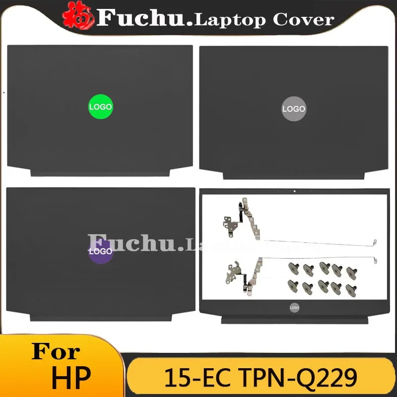 HP 15-EC TPN-Q229 노트북 화면 후면 커버 LCD 상단 커버, 전면 프레임 쉘 힌지 L77571-001, 신제품