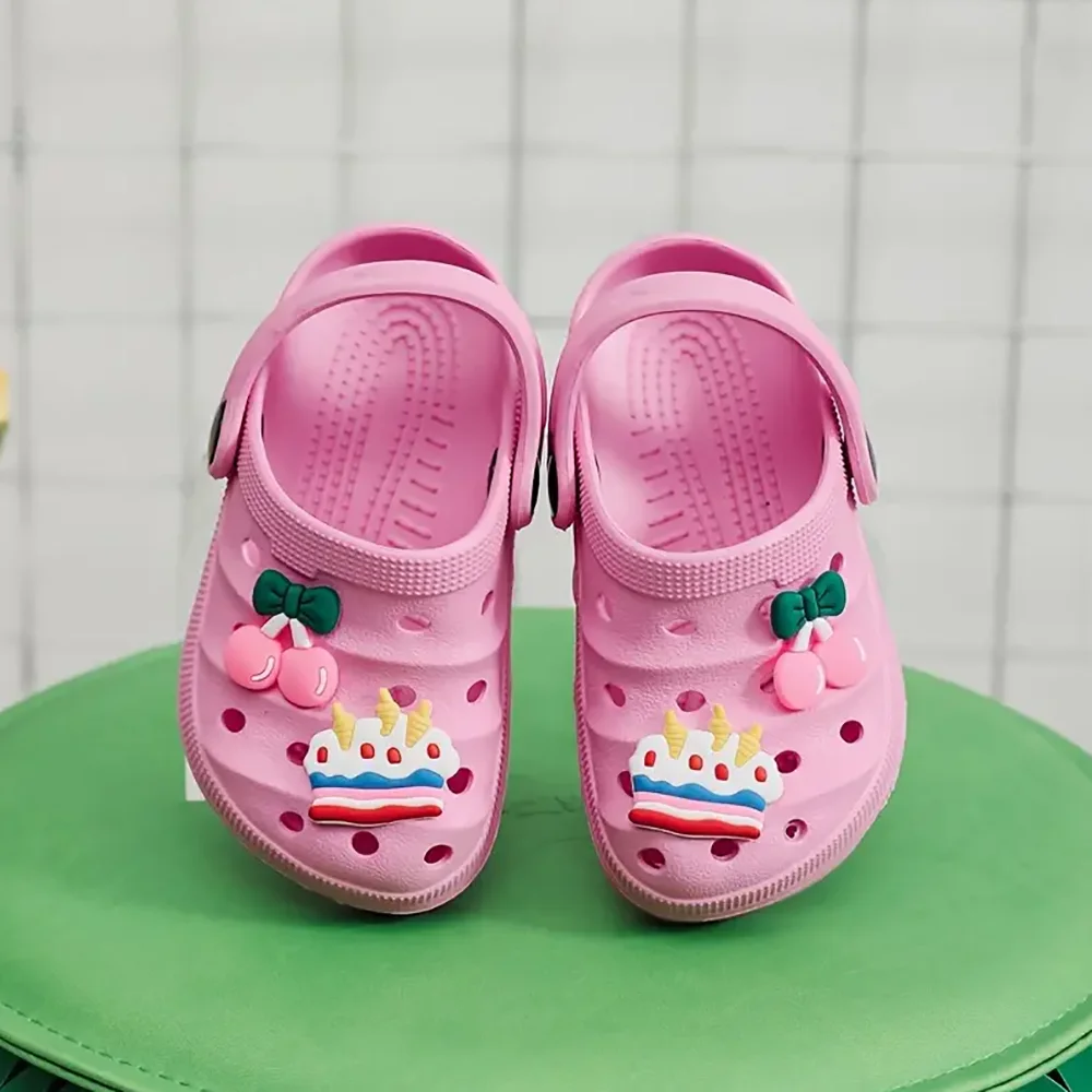 Summer Kids Shoes Sandals Hole Children Shoes Slippers Soft Anti-Skid Cartoon Design Hole Baby Shoes Sandy Beach For Boys Girls