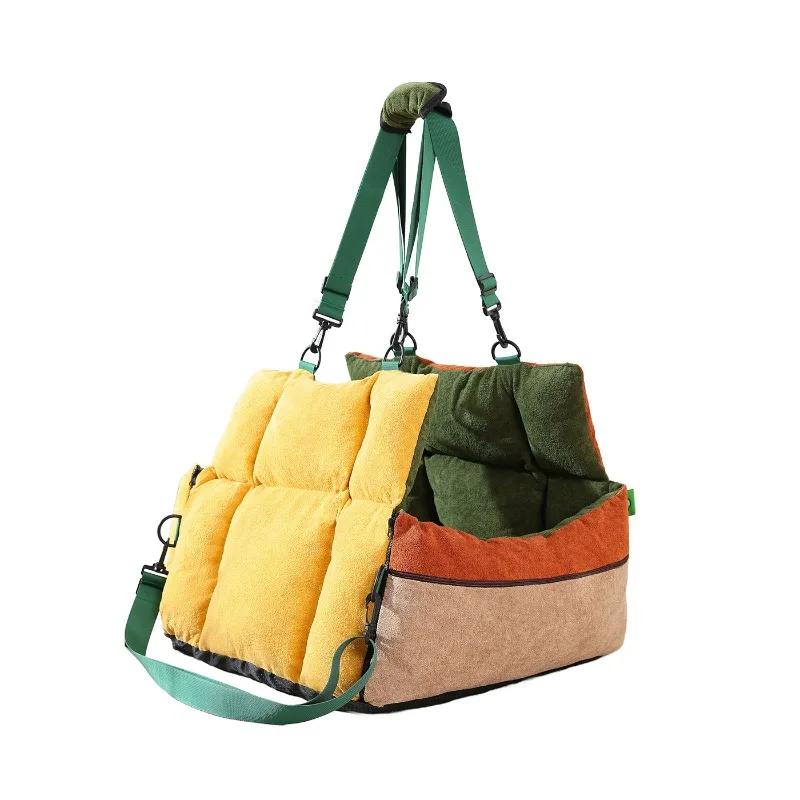 

Портативная автомобильная кровать для домашних животных: гаджет для улицы, для маленьких и средних собак и кошек, с креплением на ремень безопасности